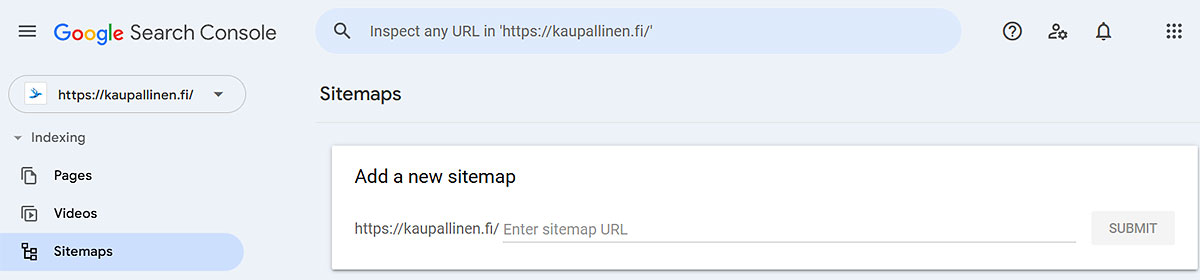 XML-sivukartan syöttäminen Google Search Consoleen on hyvä SEO-käytäntö.